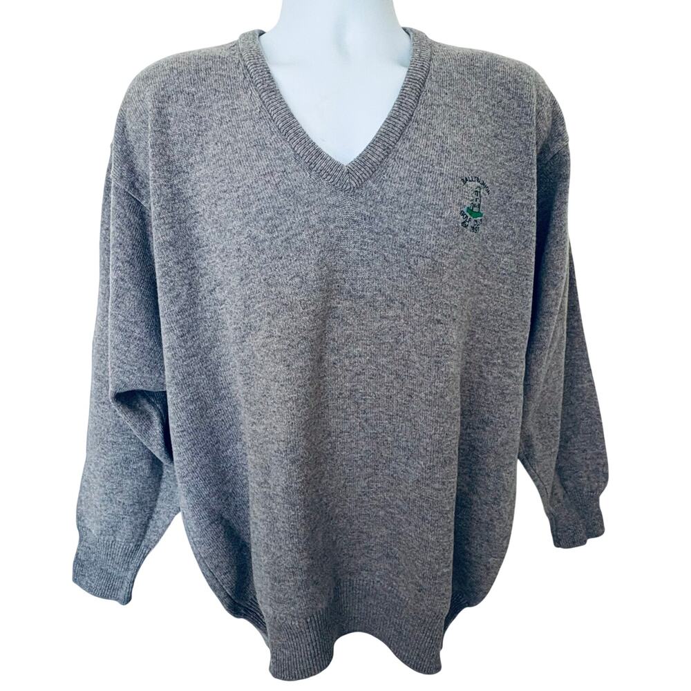 Glenmuir Scotland Ballybunion Golf Club Lambswool Sweater V Neck Golf Retro